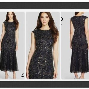 NEW Pissario Nights Mermaid Gown in Mercury Black-Blue dress Size 12